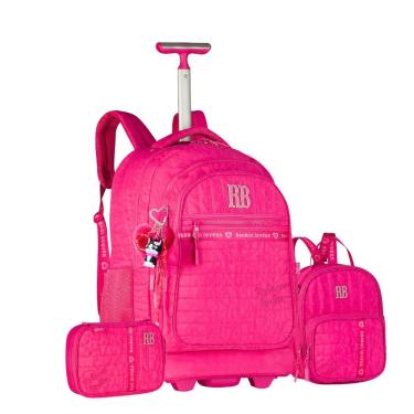 Imagem de Mochila Rodas Lancheira Estojo Box Rebecca Bonbon Meninas