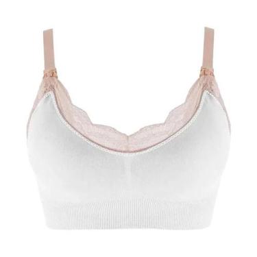 Imagem de Sutiã De Amamentação Sem Fio Em Renda Macia, Sem Costura E Respirável,