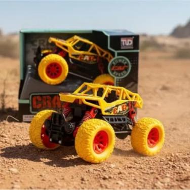Imagem de Carro Crazy Truck Monster Fricção Vermelho Amarelo (Amarelo)