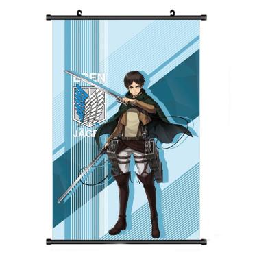 Imagem de Arte de parede em tela Attack on Titan Levi Ackerman Anime 60x90cm