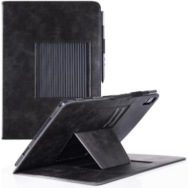 Imagem de BOZHUORUI Capa para bloco de desenho XPPen Magic 31 cm | Suporte ajustável em vários ângulos | com hibernar/despertar automático | Capa de poliuretano premium com alça para suporte de caneta (preto