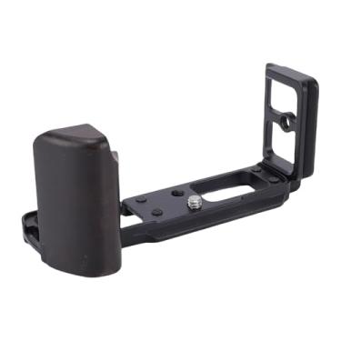 Imagem de VBESTLIFE Suporte de Placa L de Liberação Rápida para Câmera PEN-F, Punho de Mão Com Alça de Madeira Preta, Base de Liga de Alumínio, Furos de Parafuso de 1/4 de Polegada para Filmagem