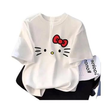 Imagem de Camiseta Unissex Hello Kitty 2025 Com Estampa Coreana Para Casal, Mang