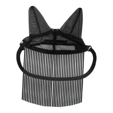 Imagem de IEUDNS Máscara contra moscas para cavalos com orelhas e borlas, confortável, reutilizável, protetora e respirável para treinamento em fazendas estábulos.