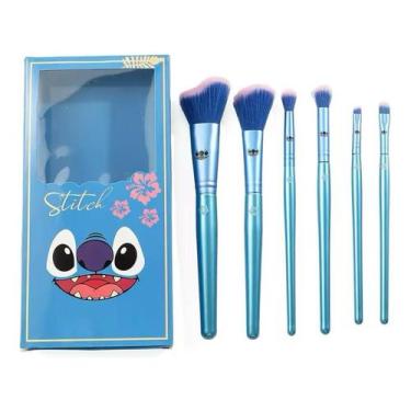 Imagem de Kit Conjunto De Pinceis Maquiagem Stitch Angel Com 6 Peças, ANGEL
