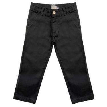 Imagem de Calça Infantil Look Jeans Alfaiataria Collor - PRETO - 04-Masculino