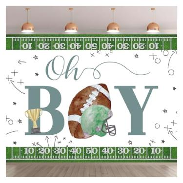 Imagem de Bola de futebol esportivo, 2,7 x 1,8 m, fundo de foto de futebol americano, verde, marrom, faixa de fundo para fotografia, faixa de tecido de poliéster, adereços de estúdio para cabine de filmagem de