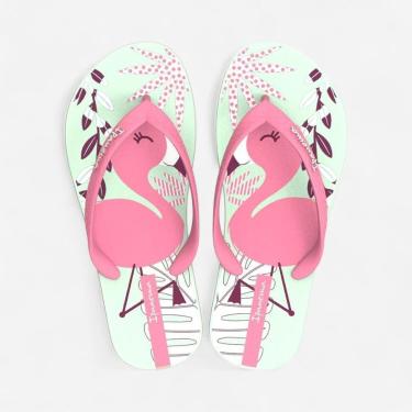 Imagem de Chinelo Ipanema Fantasia Infantil Flamingo Verde-Feminino
