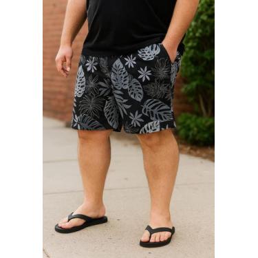 Imagem de Short Estampado Elastano Plus Size Grande Bermuda praia - Butu Biru, P