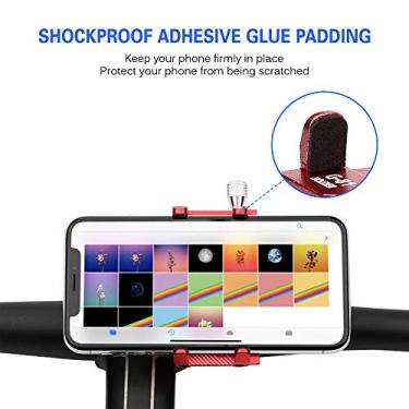 Imagem de Suporte ajustável para montagem de telefone para bicicleta Mountain bike Suporte para clipe de guiador de motocicleta para telefones de 3,5 a 6,5 ​​polegadas Ajuste universal (Preta)