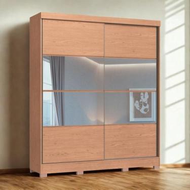 Imagem de Guarda Roupa Casal com Espelhos 2 Portas de Correr com Pés - Móveis Ca