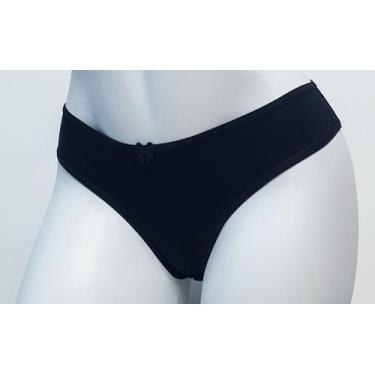 Imagem de Kit 6 Tanga Calcinha Adulto Feminina Cotton Algodão Liso Famy, P (vest