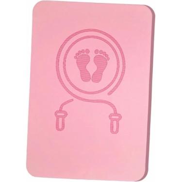 Imagem de Tapete de pular corda, tapete de treino, versátil, dupla face, antiderrapante, para academia em casa, retangular, com absorção de impacto