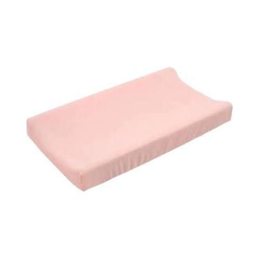 Imagem de L5yf cor sólida fralda do bebê mudando almofada capa capa respirável m