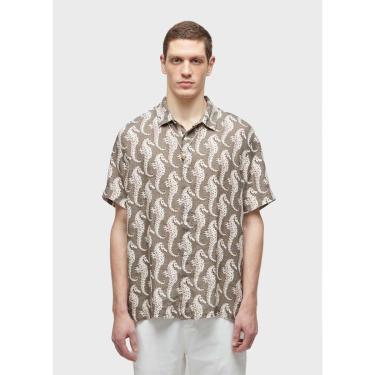 Imagem de Camisa linen seahorse green mc OSKLEN-Masculino