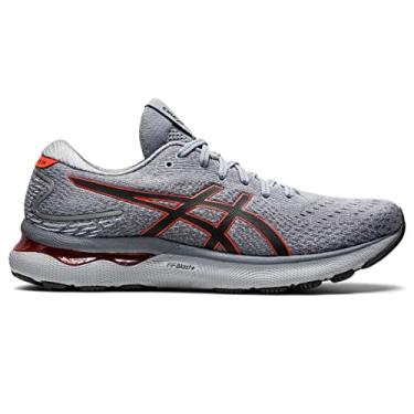 Imagem de ASICS Tênis de Corrida Gel-Nimbus 24 Masculino, Folha de Rocha / Tomate Cereja, 9.5