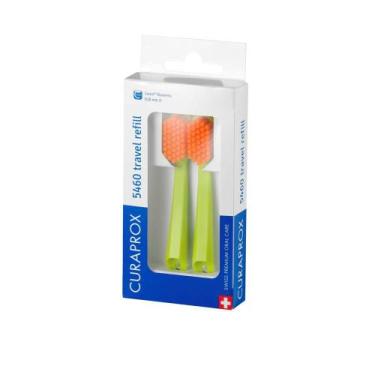 Imagem de Kit C/ 2 Escova Cs 5460 Travel Set Refil - Duo Pack Curaprox, Verde