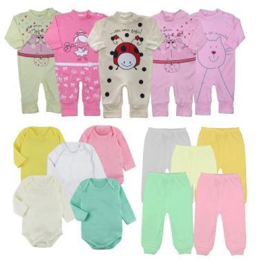 Imagem de Kit 15 Peças Body Longo Mijão Macacão Enxoval Roupa de Bebê - Koala Ba
