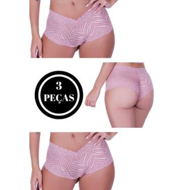 Imagem de Kit 3 Calcinha de renda Calesson Shortinho - C1 KIT 3 SHORTINHOS CALEÇ