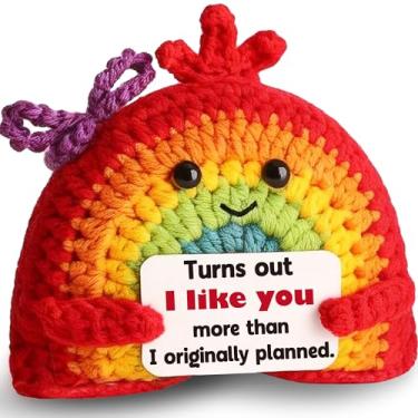 Imagem de tGifGLonyi Rainbow Gifts for Women Men with “I Like You” Card,Positive Rainbow Crochet Gift for Him Her