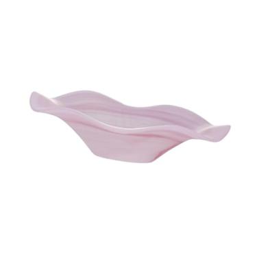 Imagem de Fenteer Tigela de vidro para frutas, elegante prato para doces, tigela decorativa multiuso para cupcakes, sobremesas e frutas na cozinha, Rosa