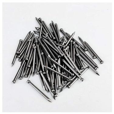 Imagem de Pregos de cimento, pinos de parede, pregos para carpintaria, rodapé, pregos de aço sem cabeça, pregos de cabeça redonda de rodapé de madeira maciça, pregos para pés - 35 mm de comprimento 70 peças