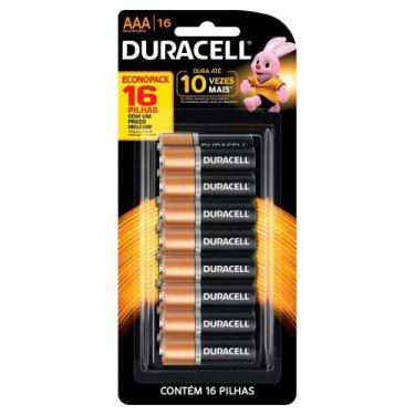 Imagem de Pilhas AA Alcalina Econopack 16 pilhas Duracell, 16 unidades, Alcalina