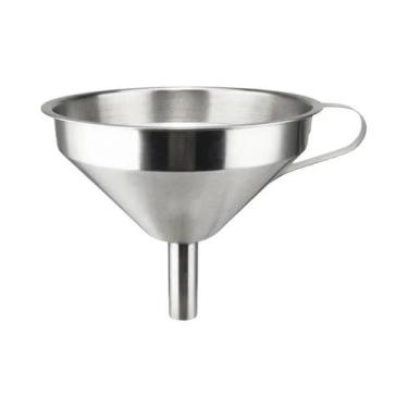 Imagem de Funil De Cozinha Em Aço Inoxidável Com Coador, Pequeno Filtro Metálico