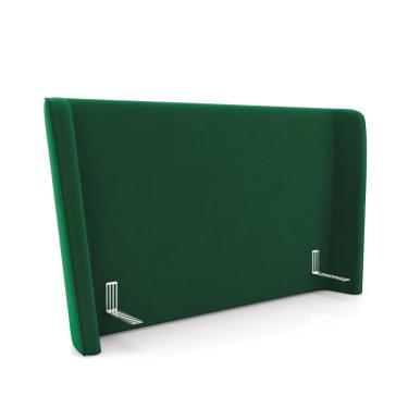 Imagem de Cabeceira Design Para Cama Casal Torres Pés Em Madeira Veludo Verde G91 - Gran Belo