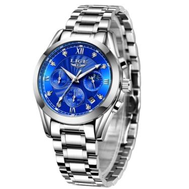 Imagem de Relógio Feminino Analogico De Quartzo Pulseira Em Aço Casual