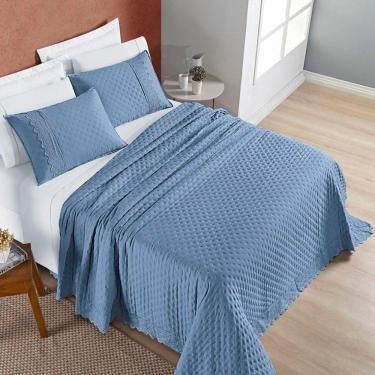 Imagem de Cobre Leito King Nobless 200 Fios 3 Peças - Ice Blue