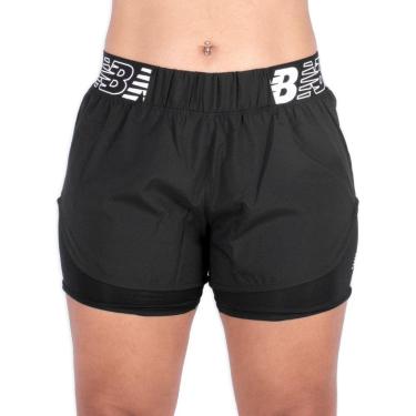 Imagem de Short New Balance Duplo Relentless Feminino Preto-Feminino