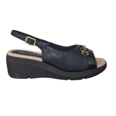Imagem de Sandália Feminina PICCADILLY Anabela Joanete 540.409, Preto, 37
