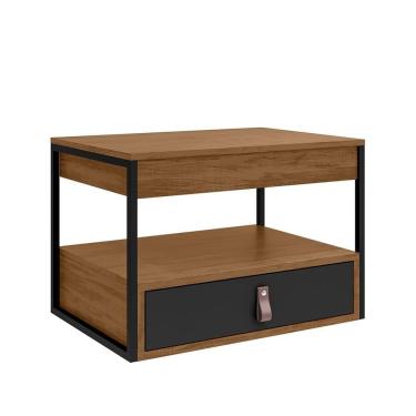 Imagem de Gabinete Para Banheiro Harley Com 1 Gaveta Preto-canela-preto Preto-canela-preto