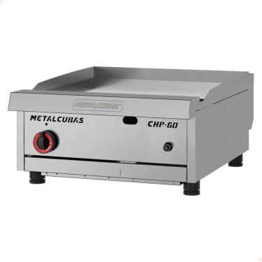 Imagem de Chapa Bifeteira Metalcubas Premium A Gás Chapa 60cm 19mm Aço Inox Acendimento Automático 26429