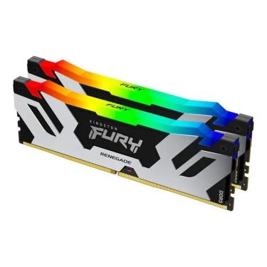 Imagem de Memória RAM Kingston Fury Renegade RGB, 96GB (2x48GB), 6000MHz, DDR5, CL32, XMP, KF560C32RSAK2-96-Unissex