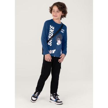 Imagem de Camiseta Naruto Em Malha Infantil Unissex Brandili-Masculino