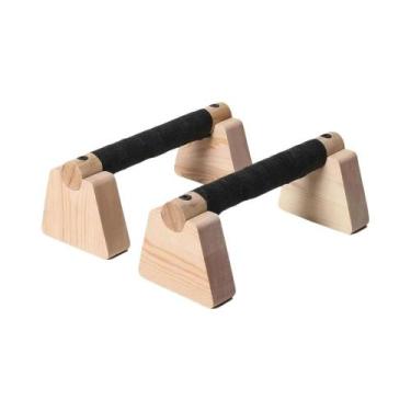 Imagem de Barras De Madeira Para Flexões, Equipamento De Exercício Para Treino E