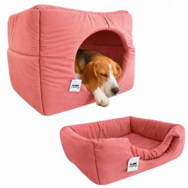 Imagem de Cama Toca Luxo Filhote Cao Lavavel Gato Caminha Rosa Grande - Maxximo 