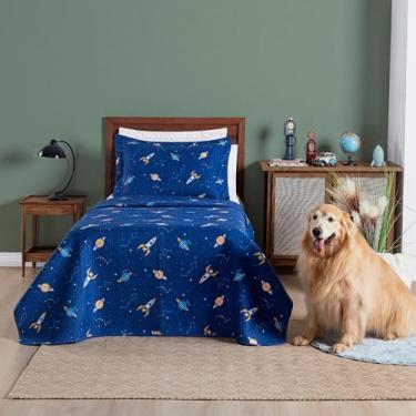 Imagem de KIT Cobre Leito  Kids Solteiro 02 Peças - MAYRA ENXOVAIS, Galaxia