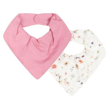 Imagem de Kit Com 2 Babadores Bebê Bandana Blossom Rosa - Hug