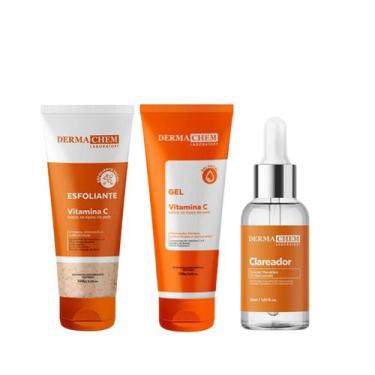 Imagem de Kit Dermachem Vitamina C Esfo 100ml + Gel 100ml + Sérum 30ml