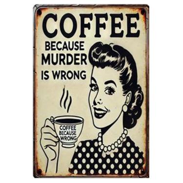 Imagem de Decoração de parede, pintura em ferro, metal, estanho, cartaz, café, 20x30cm