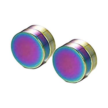 Imagem de Brincos Magnéticos Falsos Em Aço Inoxidável Preto 6-12mm Para Homens E