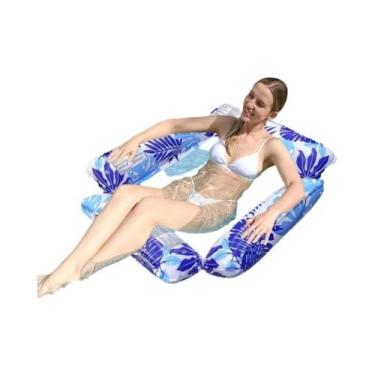 Imagem de Colchão Inflável Flutuante Para Água, Espreguiçadeira, Boia De Natação