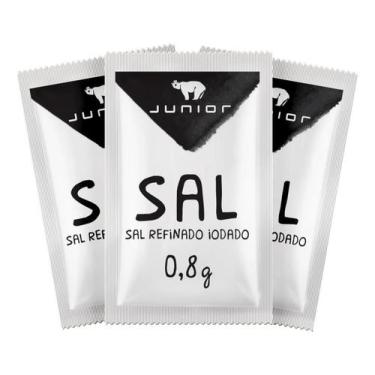 Imagem de Sal Refinado Sachê Junior 0,8g Caixa Com 2.500 Sachês