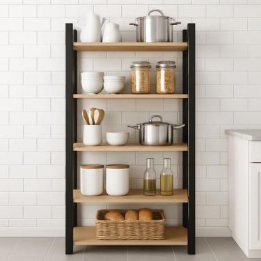 Imagem de Estante Estilo Industrial com Prateleiras  Funcional, Versátil e Cheia