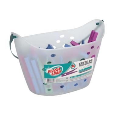 Imagem de Cesto De Prendedores De Roupa Classic Flash Limp Com 36 Peças
