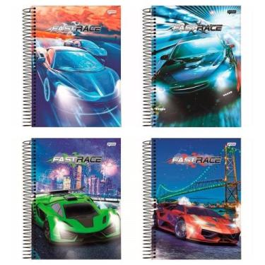 Imagem de Caderno Espiral Jandaia Universitário Capa Dura Fast Race 1 Matéria 80