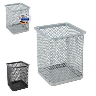 Imagem de Porta Canetas e Lápis Metal Aramado Quadrado - Design Moderno e Versát